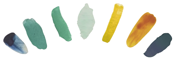 decorative watercolour stokes in calm colours